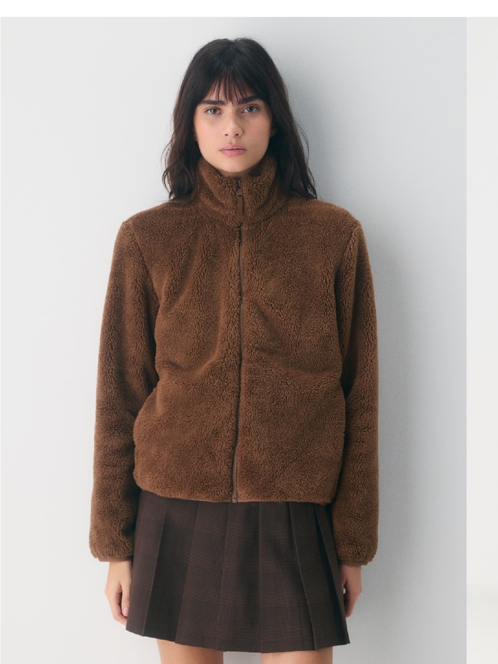 NWOT Aritzia by Sunday Best Snowdrop Zip Up Chocolatier Brown Size L